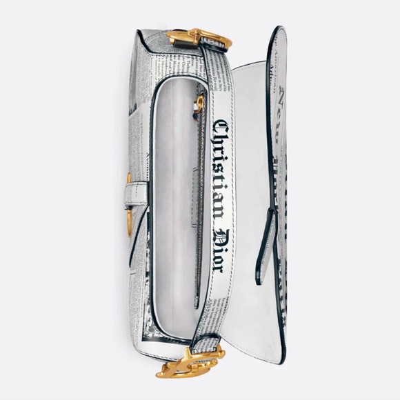 Dior Limited Edition Saddle Calfskin Bag with Newspaper Print - Picture 4 of 12